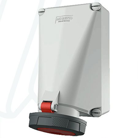 Розетка настінна 125A 4п 6г 400В, IP67, MENNEKES (артикул 139)