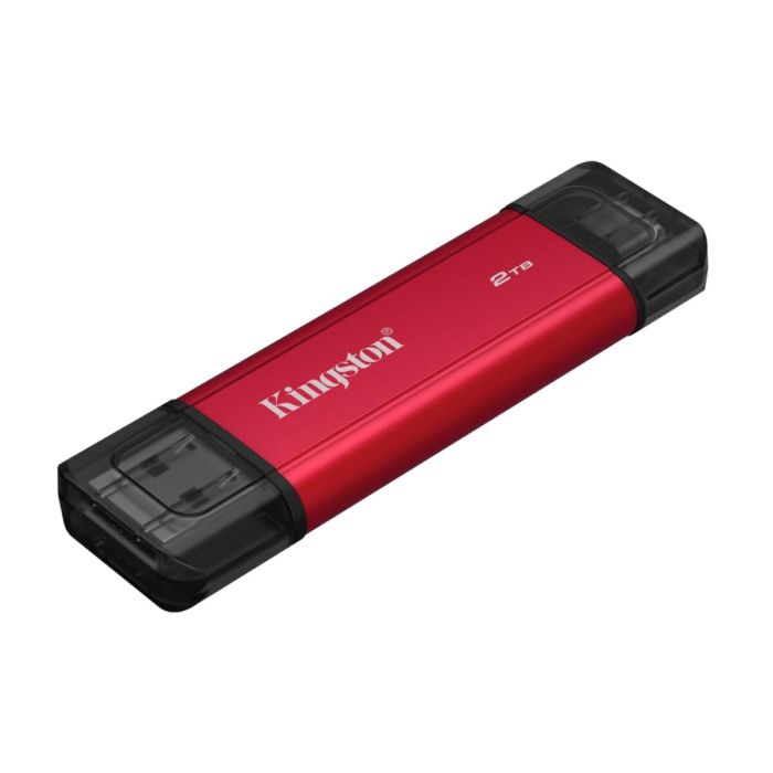 Портативний SSD Kingston Dual USB-A/C 2TB Dual Portable 1050MB/s USB 3.2 Gen 2 Red/Black (SPSD/2TB)