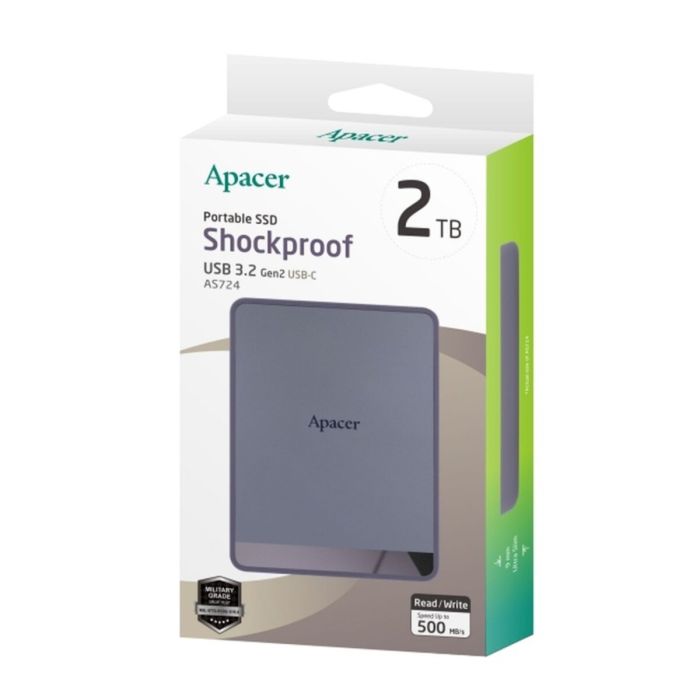 Портативний SSD Apacer AS724 1TB USB 3.2 Gen.2 Type-C Read/Write 500MB/s Mauve (AP1TBAS724M-1)