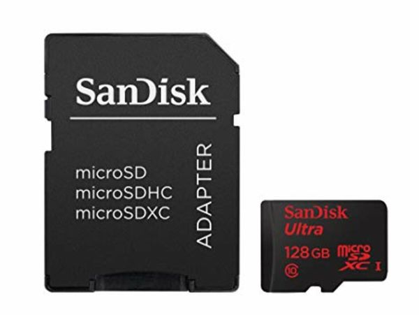 Карта пам'яті microSDXC (UHS-1) SanDisk Ultra 128Gb class 10 (80Mb/s, 533x) (adapter SD) (SDSQUNS-128G-GN6TA)