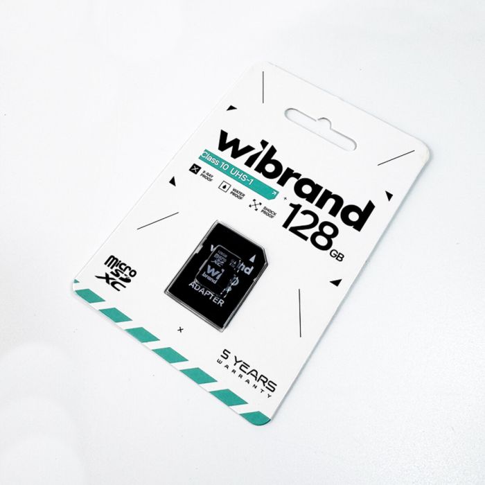 Карта пам'яті microSDXC (UHS-1) Wibrand 128Gb class 10 (adapter SD) (WICDHU1/128GB-A)