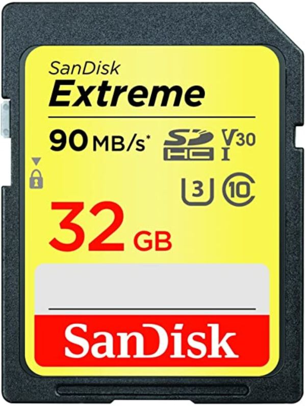 SDHC (UHS-1 U3) SanDisk Extreme 32Gb class 10 (90Mb/s, 600x) (SDSDXVE-032G-GNCIN)