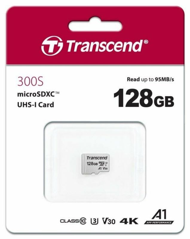 Карта пам'яті microSDXC (UHS-1) Transcend 300S 128Gb class 10 (TS128GUSD300S)
