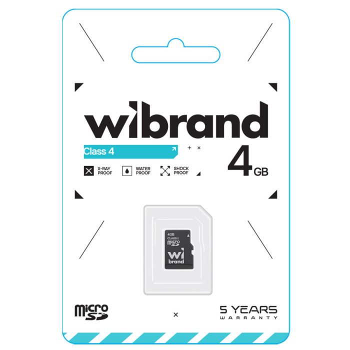Карта пам'яті microSDHC Wibrand 4Gb class 4 (WICDC4/4GB)