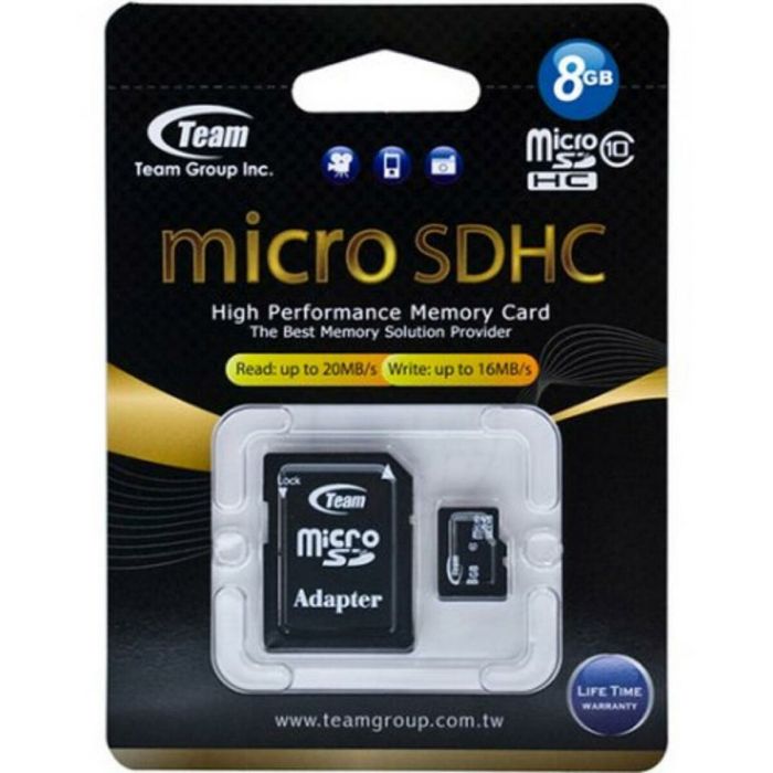 Карта пам'яті microSDHC Team 8Gb class 10 (adapter SD) (TUSDH8GCL1003)