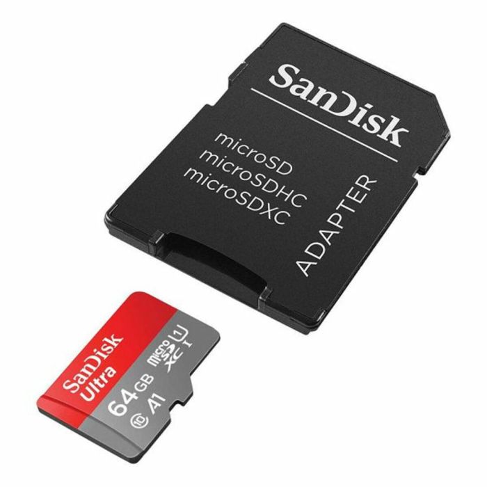 Карта пам'яті microSDXC (UHS-1) SanDisk Ultra 64Gb class 10 A1 (140Mb/s) (adapter SD) (SDSQUAB-064G-GN6MA)