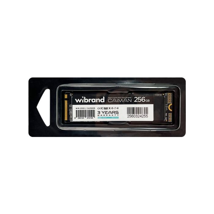 Накопичувач SSD M.2 Wibrand Caiman 256GB NVMe 2280 PCIe 3.0 3D NAND (WIM.2SSD/CA256GB)