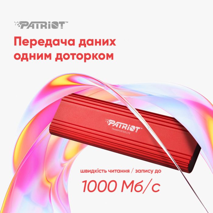Портативний SSD Patriot Transporter Lite 1TB Red Type-C (PTPL1TBPEC)