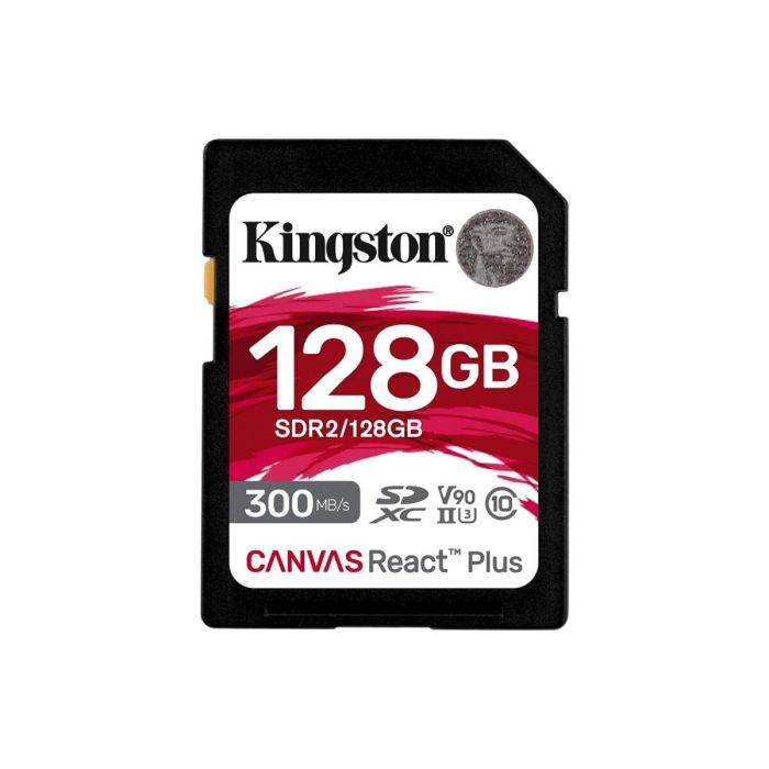 SDXC (UHS-II U3) Kingston Canvas React Plus 128Gb class 10 V90 (R-300MB/s) (SDR2/128GB)