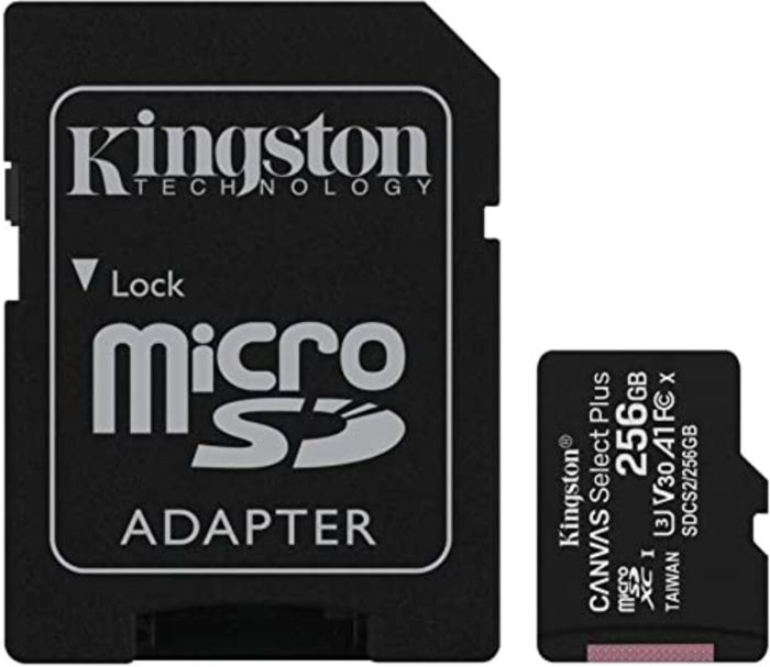 Карта пам'яті microSDXC (UHS-1) Kingston Canvas Select Plus 256Gb class 10 А1 (R-100MB/s) (adapter SD) (SDCS2/256GB)