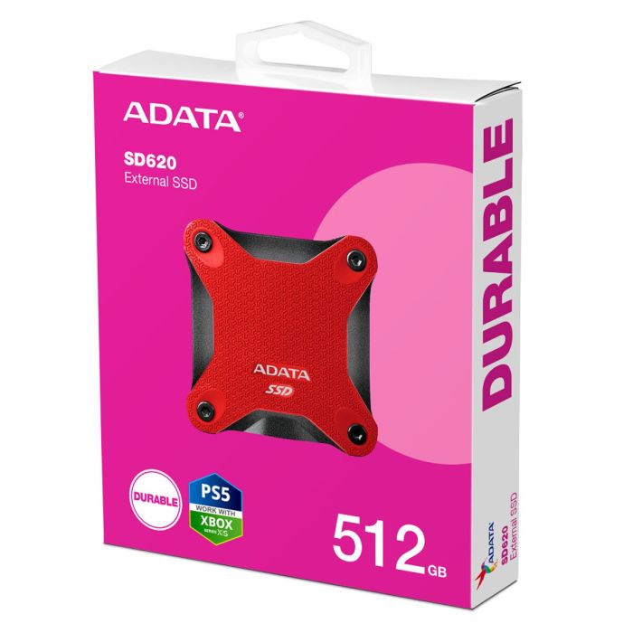 Портативний SSD ADATA SD620 512GB USB 3.2  520/460Mb/s Red (SD620-512GCRD)