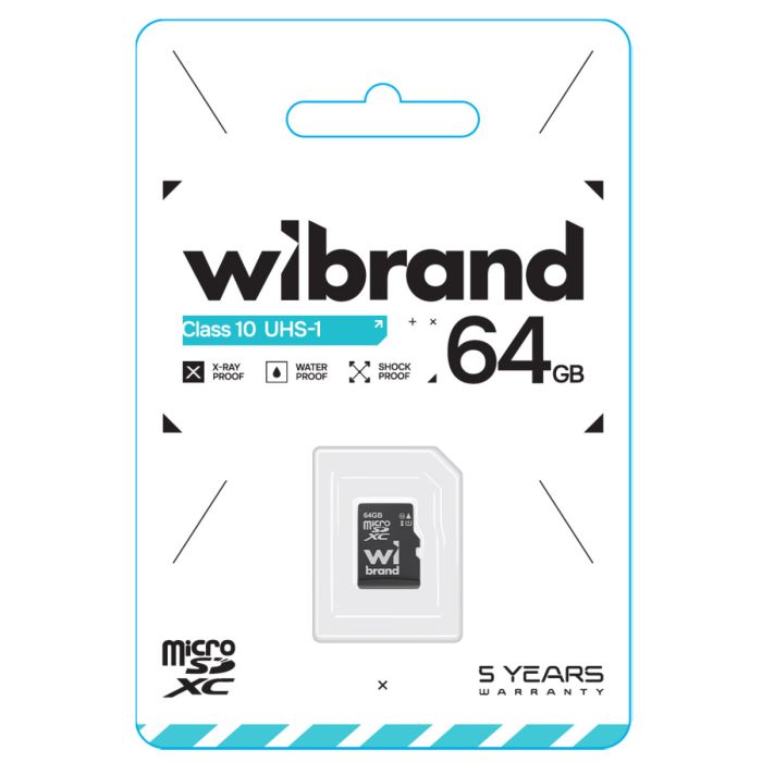 Карта пам'яті microSDXC (UHS-1) Wibrand 64Gb class 10 (WICDXU1/64GB)