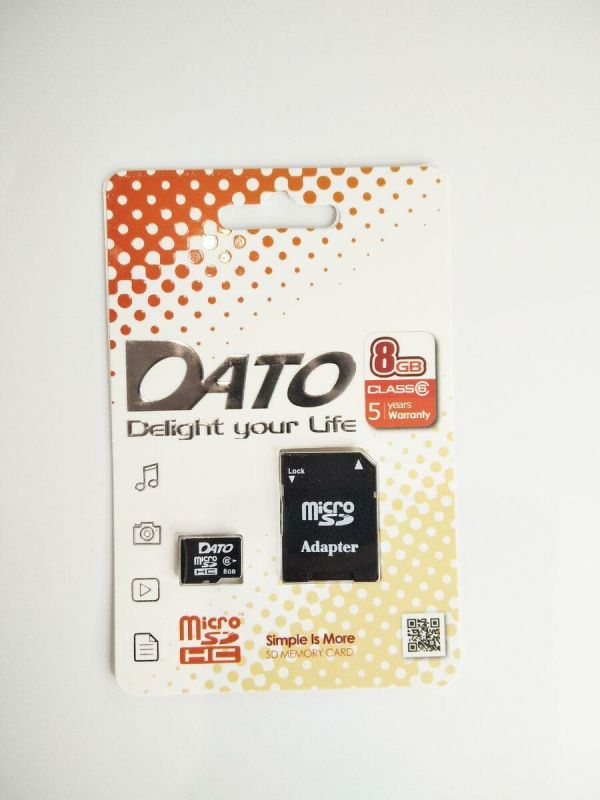 Карта пам'яті microSDHC DATO 8Gb class 6 (adapter SD) (DT_CL06/8GB-RA)