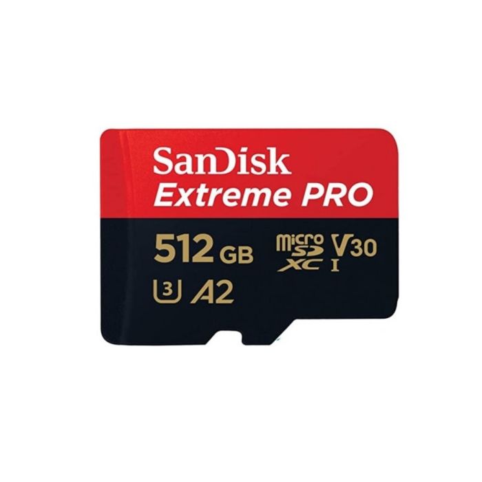 Карта пам'яті microSDXC (UHS-1 U3) SanDisk Extreme Pro A2 512Gb class 10 V30 (R200MB/s,W140MB/s) (adapter) (SDSQXCD-512G-GN6MA)