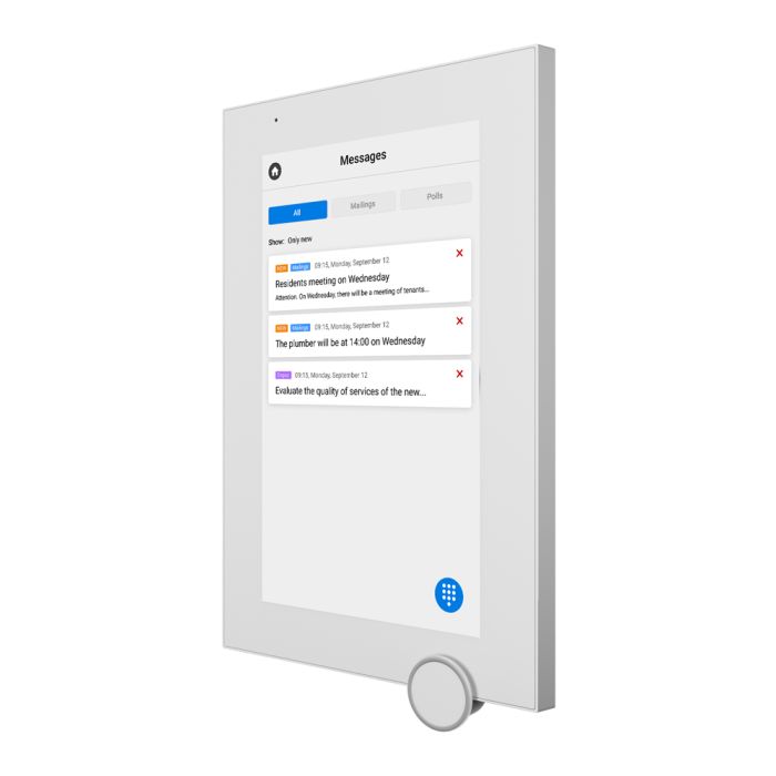 IP-відеодомофон Bas-IP AZ-07L Android 7" white з можливістю горизонтального та вертикального монтажу