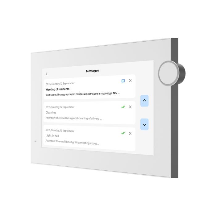 IP-відеодомофон Bas-IP AZ-07LL Linux 7" white з можливістю горизонтального та вертикального монтажу