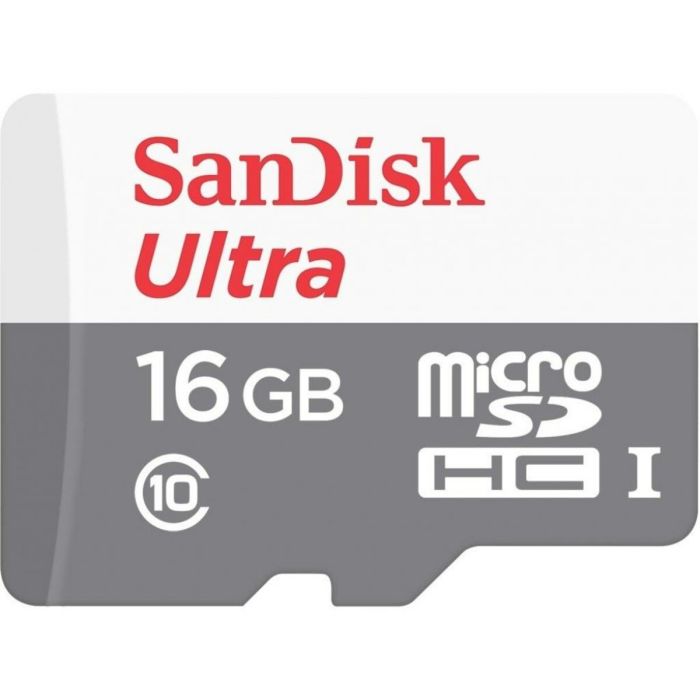 microSDHC (UHS-1) SanDisk Ultra 16Gb class 10 (80Mb/s) (adapter SD) (SDSQUNS-016G-GN3MA)
