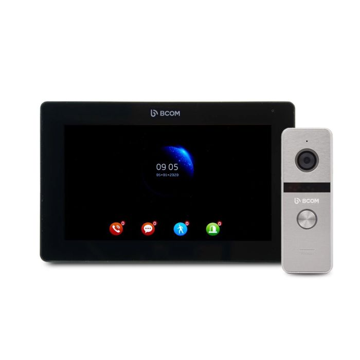 Комплект відеодомофону BCOM BT-400FHD Silver+BCOM BD-770FHD/T Black