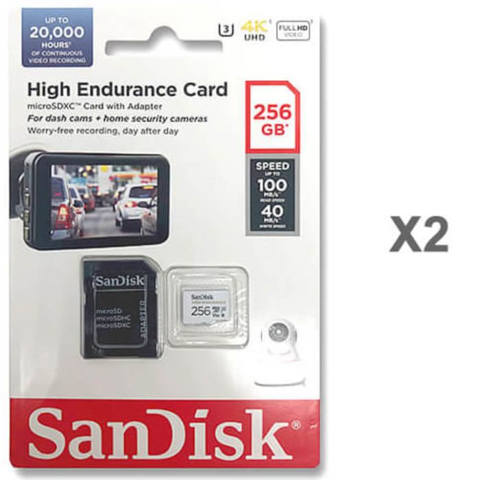 Карта пам'яті microSDXC (UHS-1 U3) SanDisk High Endurance 256Gb class 10 V30 (100Mb/s) (adapterSD) (SDSQQNR-256G-GN6IA)