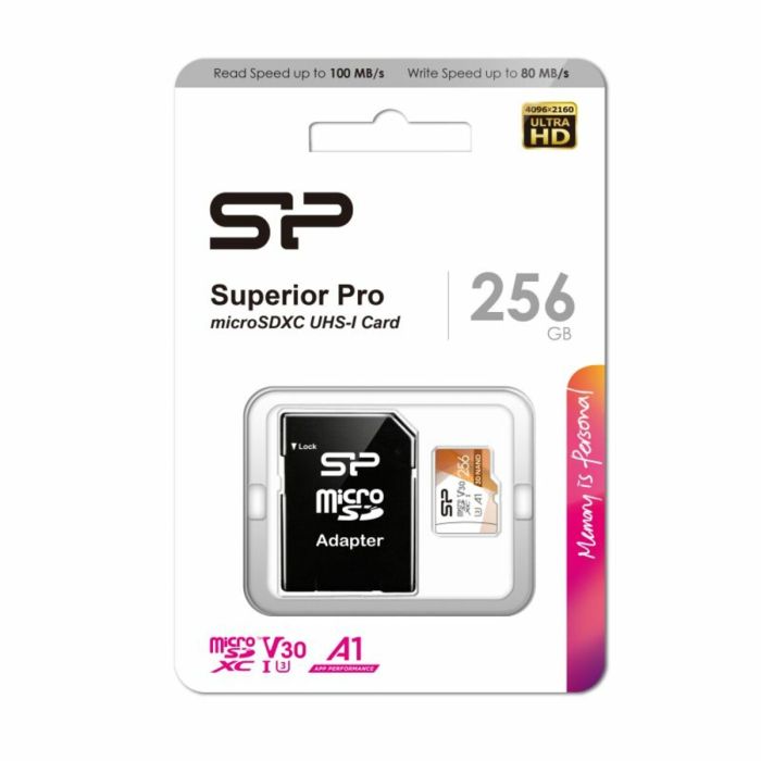 Карта пам'яті microSDXC (UHS-1 U3) SiliconPower Superior Pro Colorful 256Gb class 10 A1 V30 (adapter SD) (SP256GBSTXDU3V20AB)