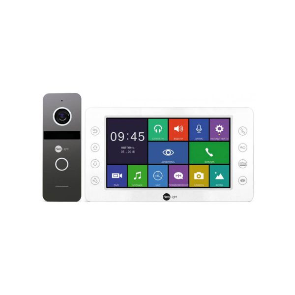 Комплект відеодомофона Neolight KAPPA+ HD / Solo FHD Graphite: відеодомофон 7" з детектором руху і 2 Мп відеопанель