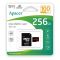 Карта пам'яті microSDXC (UHS-1) Apacer 256Gb class 10 V10 A1 R100MB/s (adapter SD) (AP256GMCSX10UB-R)