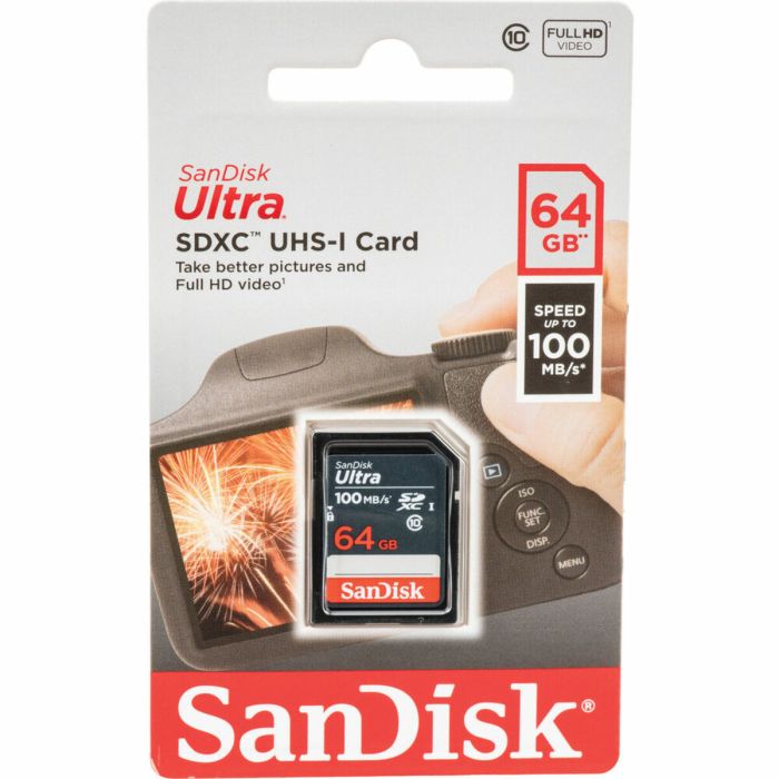 Карта пам'яті SDHC (UHS-1) SanDisk Ultra 64Gb class 10 (100Mb/s) (SDSDUNR-064G-GN3IN)