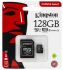 microSDXC (UHS-1) Kingston Canvas Select 128Gb class 10  (R-80MB/s) (adapter SD) (SDCS/128GB)