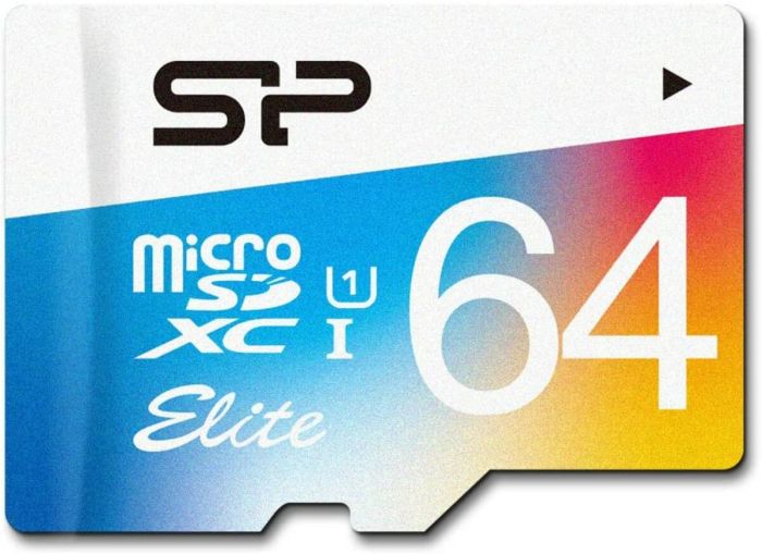 Карта пам'яті microSDXC (UHS-1) SiliconPower Elite Color 64Gb class 10 (adapter SD) (SP064GBSTXBU1V20SP)