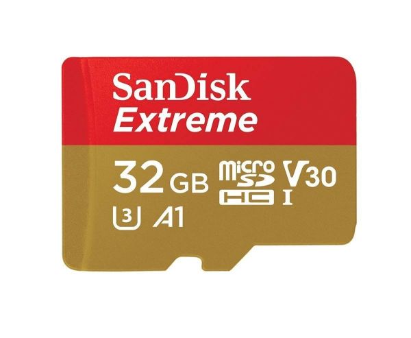 Карта пам'яті microSDHC (UHS-1 U3) SanDisk Extreme A1 32Gb Class 10 V30 (R100Mb/s, W60Mb/s) (SDSQXAF-032G-GN6GN)