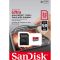 Карта пам'яті microSDHC (UHS-1) SanDisk Ultra 32Gb class 10 A1 (120Mb/s) (adapter SD) Imaging Packaging (SDSQUA4-032G-GN6IA)