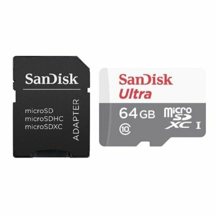 Карта пам'яті microSDXC (UHS-1) SanDisk Ultra 64Gb class 10 (80Mb/s) (adapter SD) (SDSQUNS-064G-GN3MA)