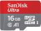 Карта пам'яті microSDHC (UHS-1) SanDisk Ultra A1 16Gb class 10  (98Mb/s, 653x) (adapter SD) (SDSQUAR-016G-GN6MA)