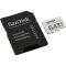Карта пам'яті microSDXC (UHS-1 U3) SanDisk High Endurance 64Gb class 10 V30 (100Mb/s) (adapterSD) (SDSQQNR-064G-GN6IA)