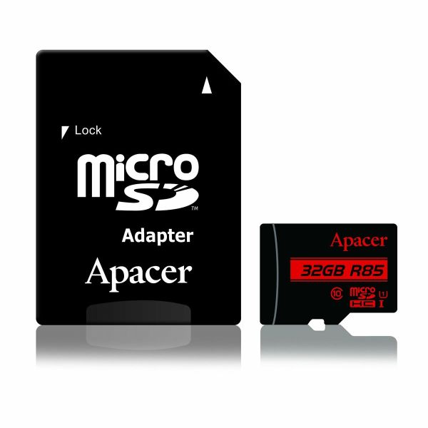 Карта пам'яті microSDHC (UHS-1) Apacer 32Gb class 10 R85MB/s (adapter SD) (AP32GMCSH10U5-R)