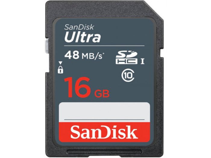 Карта пам'яті SDHC (UHS-1) SanDisk Ultra 16GB (80MB/s) (SDSDUNS-016G-GN3IN)