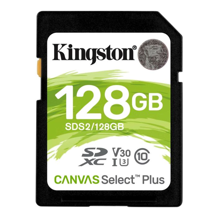 SDXC (UHS-1 U3) Kingston Canvas Select Plus 128Gb class 10 V30 (R-100MB/s) (SDS2/128GB)
