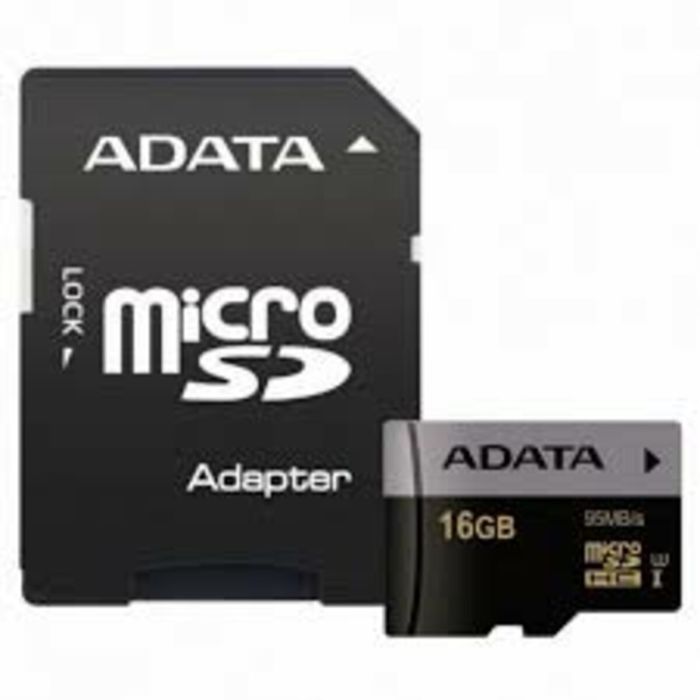 microSDHC (UHS-1 U3) A-DATA Premier Pro MLC 16Gb Class 10 (adapter SD) (R-95Mb/s) (AUSDH16GUI3CL10-RA1)