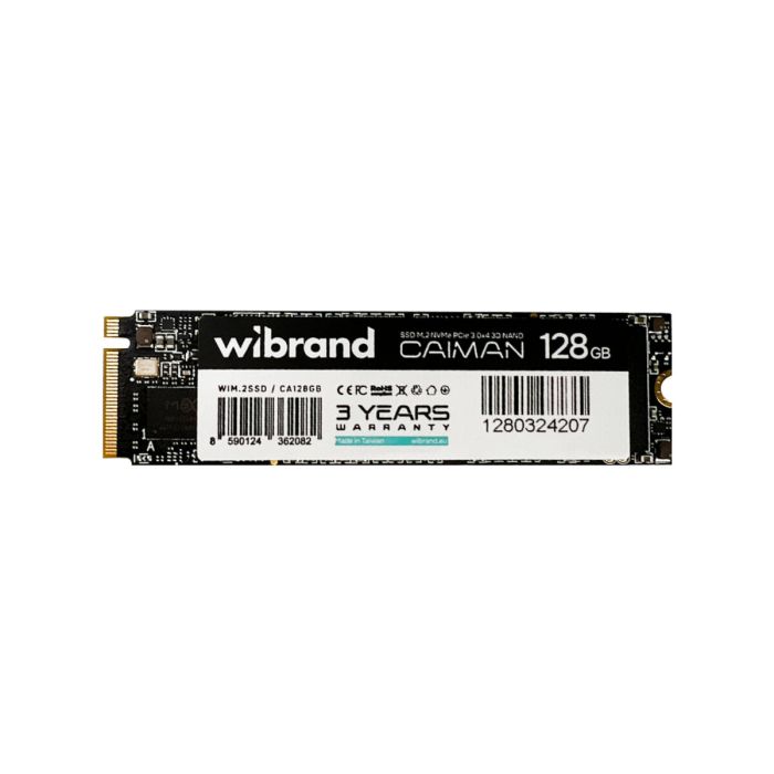 Накопичувач SSD M.2 Wibrand Caiman 128GB NVMe 2280 PCIe 3.0 3D NAND (WIM.2SSD/CA128GB)