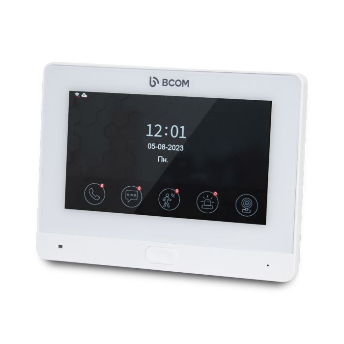Комплект Wi-Fi відеодомофонa 7" BCOM BD-760FHD/T White з підтримкою Tuya Smart + BT-400HD-AC White
