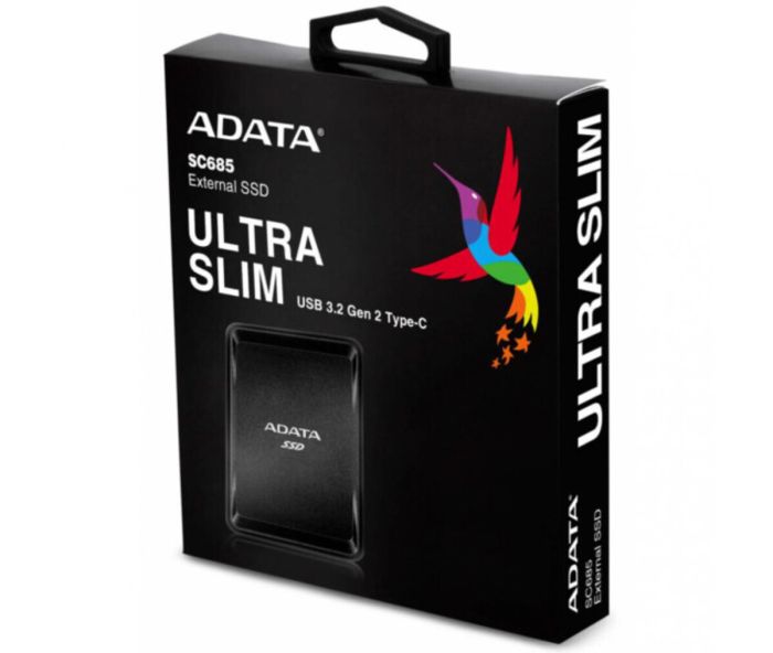 Портативний SSD ADATA SC685 500GB USB 3.2 Gen 2 Type-C Black (ASC685-500GU32G2-CBK)
