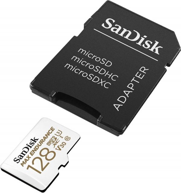 Карта пам'яті microSDXC (UHS-1 U3) SanDisk Max Endurance 128Gb class 10 V30 (100Mb/s) (adapterSD) (SDSQQVR-128G-GN6IA)