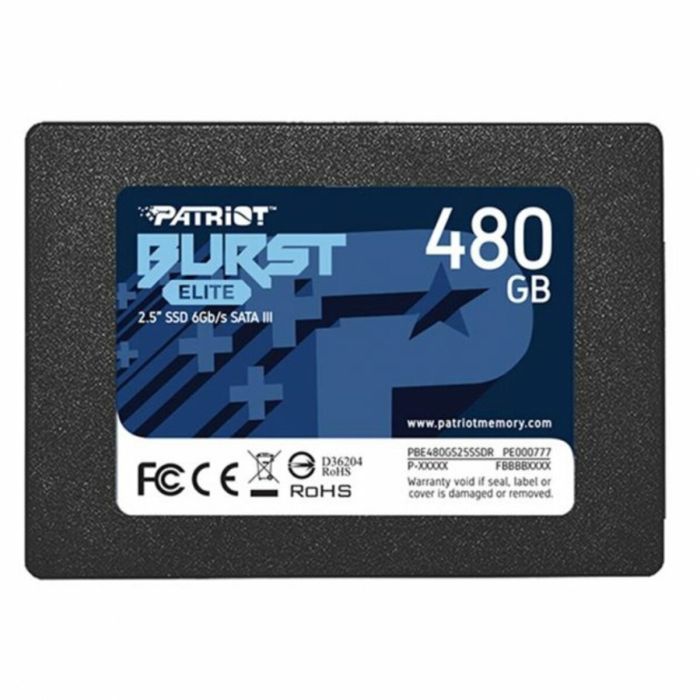Накопичувач SSD Patriot Burst Elite 480GB 2.5"; 7mm SATAIII TLC 3D (PBE480GS25SSDR)
