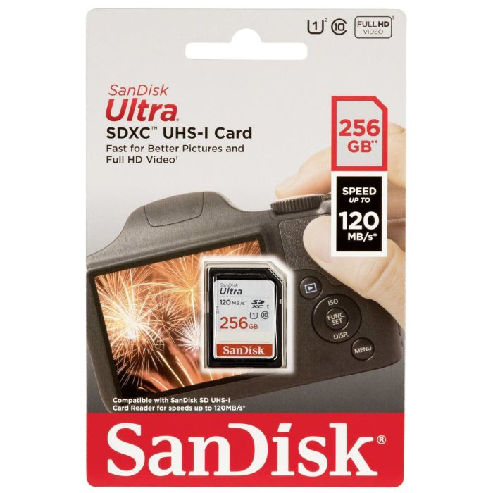 Карта пам'яті SDXC (UHS-1) SanDisk Ultra 256Gb class 10 (120Mb/s) (SDSDUN4-256G-GN6IN)