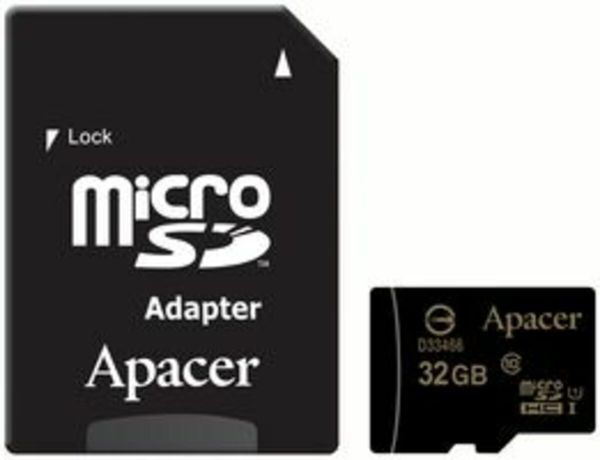 microSDHC (UHS-1) Apacer 32Gb class 10 (adapter SD) (AP32GMCSH10U1-R)