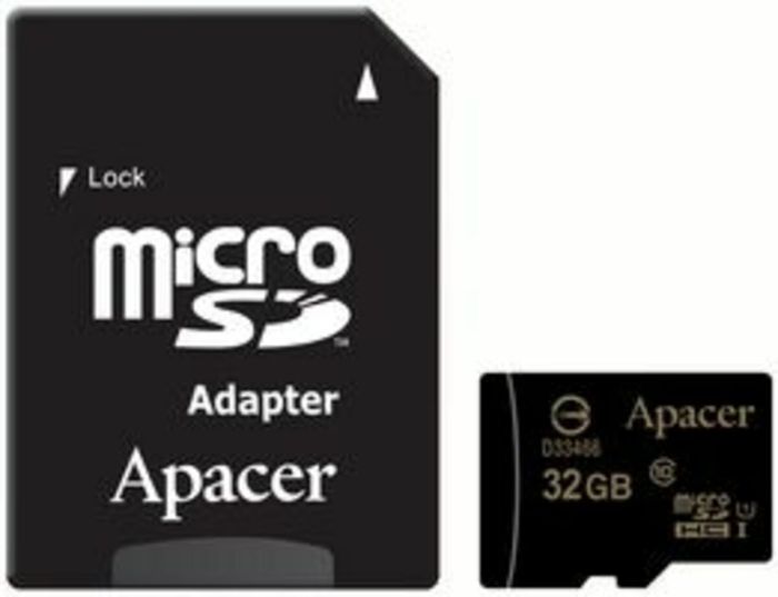 microSDHC (UHS-1) Apacer 32Gb class 10 (adapter SD) (AP32GMCSH10U1-R)