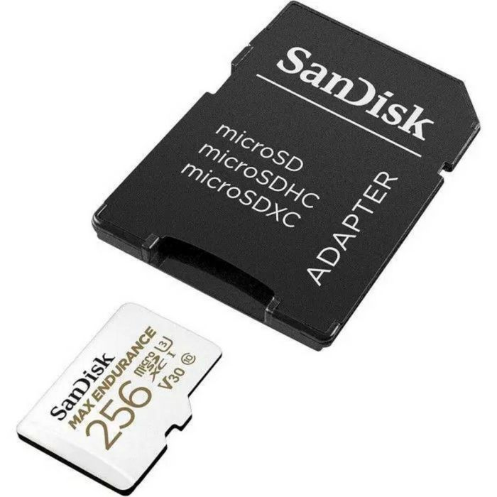 Карта пам'яті microSDXC (UHS-1 U3) SanDisk MAX Endurance 256Gb class 10 V30 (100Mb/s) (adapterSD) (SDSQQVR-256G-GN6IA)
