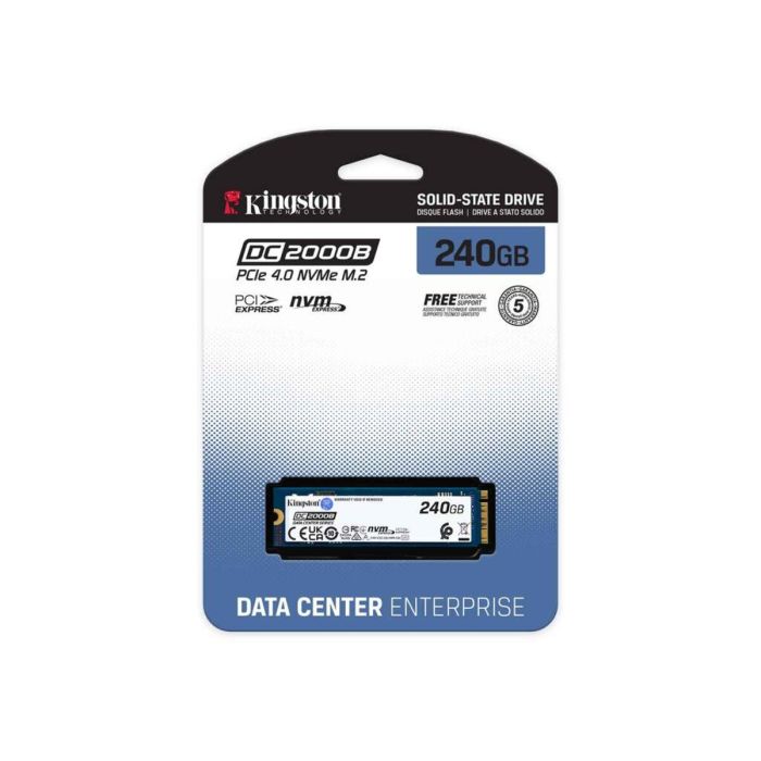 Накопичувач SSD M.2 Kingston DC2000B 240GB NVMe 2280 PCIe 4.0 x4 3D NAND TLC (SEDC2000BM8/240G)