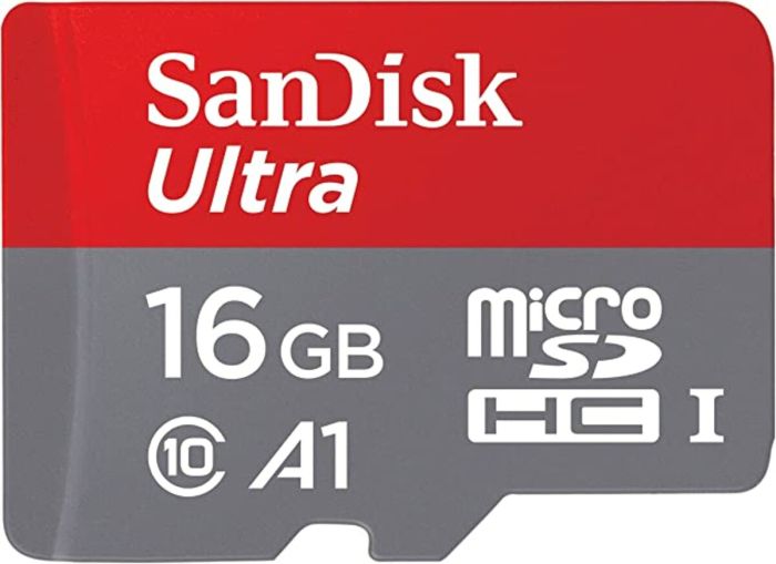 Карта пам'яті microSDHC (UHS-1) SanDisk Ultra 16Gb class 10 A1 (98Mb/s, 653x) (adapter SD) (SDSQUAR-016G-GN6IA)