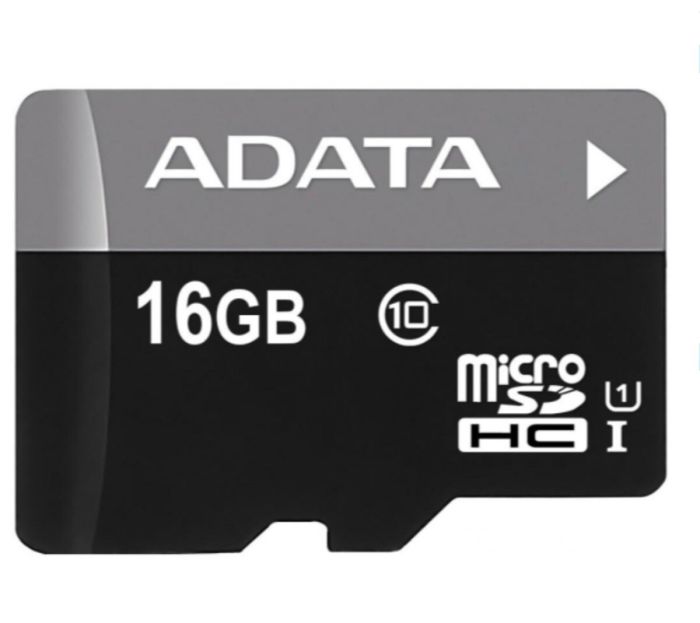 microSDHC (UHS-1) A-DATA Premier 16Gb Class 10 (R-80Mb/s) (adapter SD) (AUSDH16GUICL10-RA1)